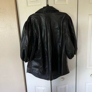 Eloquii faux leather black top